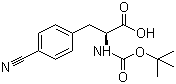 structure of CAS# 131724-45-3, (S)-N-Boc-4-Cyanophenylalanine;N-tert-Butoxycarbonyl-4-cyanophenyl-L-alanine