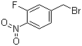 structure of CAS# 131858-37-2, 3-Fluoro-4-nitrobenzyl bromide;4-(bromomethyl)-2-fluoro-1-nitrobenzene