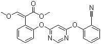 structure of CAS# 131860-33-8, Azoxystrobin;Methyl (E)-2-((6-(2-cyanophenoxy)-4-pyrimidinyl)oxy)-alpha-(methoxymethylene)benzeneacetate; Pyroxystrobin