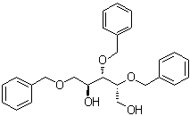 structure of CAS# 131897-00-2, 1,3,4-Tris-O-(phenylmethyl)-D-ribitol