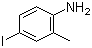 structure of CAS# 13194-68-8, 2-Amino-5-iodotoluene;4-Iodo-2-methylaniline