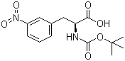 structure of CAS# 131980-29-5, Boc-L-3-nitrophenylalanine;Boc-L-3-Nitrophe; (S)-2-(tert-Butoxycarbonylamino)-3-(3-nitrophenyl)propanoic acid