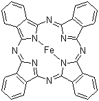 Iron phthalocyanine molecular structure (CAS 132-16-1)