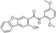 structure of CAS# 132-62-7, N-(2,5-Dimethoxyphenyl)-2-hydroxydibenzofuran-3-carboxamide;Naphtanilide BT; Naphthol AS-BT; Azoic Coupling Component 16