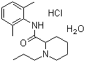 结构式 CAS# 132112-35-7, 盐酸罗哌卡因; (-)-S)-N-(2,6-二甲基苯基)-1-正丙基哌啶-2-甲酰胺盐酸盐
