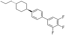 结构式 CAS# 132123-39-8, 4'-(反式-4-丙基环己基)-3,4,5-三氟联苯
