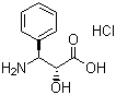 结构式 CAS# 132201-32-2, (2R,3S)-3-苯基异丝氨酸盐酸盐; (2R,3S)-3-氨基-2-羟基-3-苯基丙酸盐酸盐
