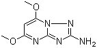 结构式 CAS# 13223-43-3, 2-氨基-5,7-二甲氧基-1,2,4-三嗪并[1,5-a]嘧啶