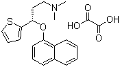 结构式 CAS# 132335-47-8, (S)-(+)-N,N-二甲基-3-(1-萘氧基)-3-(2-噻吩基)丙胺草酸盐