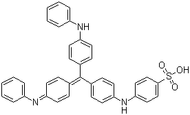 structure of CAS# 1324-76-1, Pigment Blue 61;C.I. 42765; Acid Blue 119; [[4-[[4-(Anilino)phenyl][4-(phenylimino)-2,5-cyclohexadien-1-ylidene]methyl]phenyl]amino]benzenesulphonic acid
