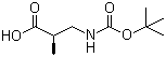 (R)-3-(Boc-amino)-2-methylpropionic acid molecular structure (CAS 132696-45-8)