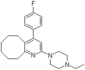 structure of CAS# 132810-10-7, Blonanserin;2-(4-ethylpiperazin-1-yl)-4-(4-fluorophenyl)-5,6,7,8,9,10-hexahydrocycloocta[b]pyridine