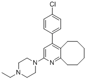 structure of CAS# 132810-87-8, Blonanserin Impurity 9;4-(4-chlorophenyl)-2-(4-ethylpiperazin-1-yl)-5,6,7,8,9,10-hexahydrocycloocta[b]pyridine