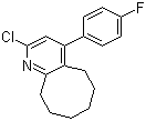 结构式 CAS# 132813-14-0, 2-氯-4-(4-氟苯基)-5,6,7,8,9,10-六氢环辛烷并[b]吡啶