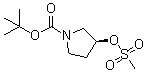(S)-3-[(Methylsulfonyl)oxy]pyrrolidine-1-carboxylic acid tert-butyl ester molecular structure (CAS 132945-75-6)