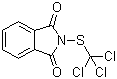 结构式 CAS# 133-07-3, 灭菌丹; 福尔培; N-(三氯甲硫基)酞酰亚胺; N-(三氯甲硫基)邻苯二甲酰亚胺