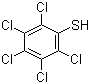structure of CAS# 133-49-3, Pentachlorothiophenol;2,3,4,5,6-Pentachlorobenzenethiol