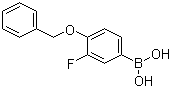 结构式 CAS# 133057-83-7, 4-苄氧基-3-氟苯硼酸; 4-苯甲氧基-3-氟苯硼酸