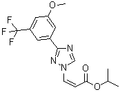 (2Z)-3-[3-[3-Methoxy-5-(trifluoromethyl)phenyl]-1H-1,2,4-triazol-1-yl]-2-propenoic acid 1-methylethyl ester molecular structure (CAS 1333151-73-7)