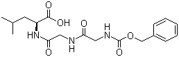 结构式 CAS# 13347-77-8, N-苄氧羰基甘氨酰甘氨酰-L-亮氨酸