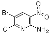 结构式 CAS# 1335057-22-1, 5-溴-6-氯-3-硝基-2-吡啶胺