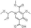 1-(2,2-Dimethoxyethyl)-1,4-dihydro-3-methoxy-4-oxo-2,5-pyridinedicarboxylic acid 2-methyl ester molecular structure (CAS 1335210-23-5)