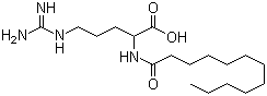 N-(1-Oxododecyl)arginine molecular structure (CAS 133849-37-3)
