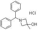 结构式 CAS# 133891-86-8, 1-(二苯基甲基)-3-甲基-3-氮杂环丁醇盐酸盐