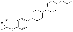 structure of CAS# 133937-72-1, 4-[trans-4-(trans-4-Propylcyclohexyl)cyclohexyl]-1-trifluoromethoxybenzene;3-HHB-OCF3; CCP 3OCF3; p-[trans-4-(trans-4-Propylcyclohexyl)cyclohexyl]trifluoromethoxybenzene
