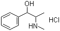 structure of CAS# 134-71-4, DL-Ephedrine hydrochloride ;(R*,S*)-(+/-)-alpha-[1-(Methylamino)ethyl]benzyl alcohol hydrochloride