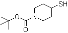 结构式 CAS# 134464-79-2, 4-巯基哌啶-1-羧酸叔丁酯