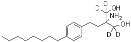 结构式 CAS# 1346747-38-3, 芬戈莫德-d<sub>4</sub>