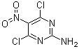 structure of CAS# 134716-82-8, 4,6-Dichloro-5-nitro-2-pyrimidinamine