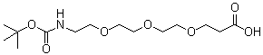 结构式 CAS# 1347750-75-7, 5,8,11-三氧杂-2-氮杂十四烷二酸 1-叔丁酯