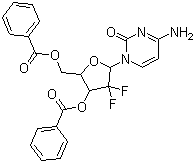 结构式 CAS# 134790-39-9, 2',2'-二氟-2'-脱氧胞嘧啶核苷-3',5'-二苯甲酸酯