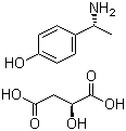 (R)-4-(1-Aminoethyl)phenol (S)-hydroxybutanedioate salt molecular structure (CAS 134855-89-3)