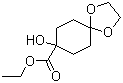 结构式 CAS# 134970-49-3, 8-羟基-1,4-二氧杂螺[4.5]癸烷-8-羧酸乙酯