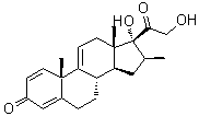 (16beta)-17,21-Dihydroxy-16-methylpregna-1,4,9(11)-triene-3,20-dione molecular structure (CAS 13504-15-9)