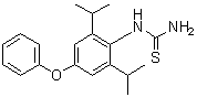 结构式 CAS# 135252-10-7, N-[2,6-双(1-甲基乙基)-4-苯氧基苯基]硫脲