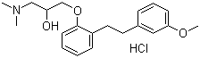 结构式 CAS# 135261-74-4, 1-(二甲基氨基)-3-[2-[2-(3-甲氧基苯基)乙基]苯氧基]-2-丙醇盐酸盐