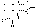2-Chloro-N-(5,6,7,8-tetrahydro-2,3-dimethylfuro[2,3-b]quinolin-4-yl)acetamide molecular structure (CAS 135465-75-7)