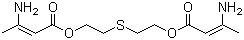 结构式 CAS# 13560-49-1, 3-氨基-2-丁烯酸 1,1'-(硫代二-2,1-乙二基)酯