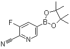 结构式 CAS# 1356066-65-3, (6-氰基-5-氟吡啶-3-基)硼酸频哪醇酯