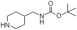 structure of CAS# 135632-53-0, 4-(Boc-Aminomethyl)piperidine;tert-Butyl N-(4-piperidylmethyl)carbamate