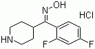 结构式 CAS# 135634-18-3, (2,4-二氟苯基)-(4-哌啶基)甲酮肟盐酸盐