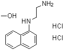 结构式 CAS# 1357471-44-3, 甲醇与N1-1-萘基-1,2-乙二胺的化合物盐酸盐(1:1:2)