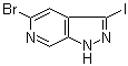 结构式 CAS# 1357947-08-0, 5-溴-3-碘-1H-吡唑并[3,4-c]吡啶