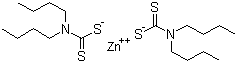 structure of CAS# 136-23-2, Zinc dibutyldithiocarbamate ;Zinc N,N-dibutyldithiocarbamate; Zinc bis(dibutyldithiocarbamate); ZBC