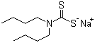Sodium dibutyldithiocarbamate molecular structure (CAS 136-30-1)