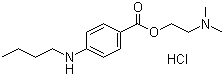 Tetracaine hydrochloride molecular structure (CAS 136-47-0)